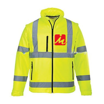 EN471 υψηλό διαφάνειας σακάκι Softshell ασφάλειας ενδυμάτων μαλακό αντανακλαστικό
