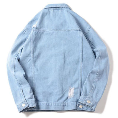 Περιστασιακό οδηγώντας σακάκι Streetwear σακακιών τζιν κεντητικής βαμβακιού πολυεστέρα