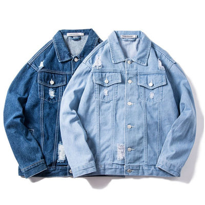 Περιστασιακό οδηγώντας σακάκι Streetwear σακακιών τζιν κεντητικής βαμβακιού πολυεστέρα