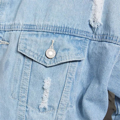 Περιστασιακό οδηγώντας σακάκι Streetwear σακακιών τζιν κεντητικής βαμβακιού πολυεστέρα