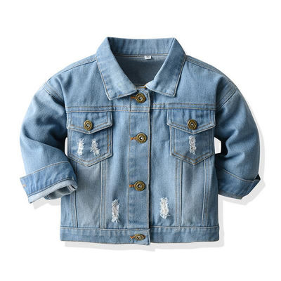 Σακάκι Outwear παιδιών των κοριτσιών των αγοριών cOem σακακιών τζιν κεντητικής συνήθειας