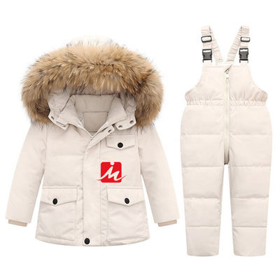 Outerwear παλτών παπιών σακακιών πολυεστέρα ελαφριές κάτω άσπρες κάτω φόρμες Jumpsuit παιδιών