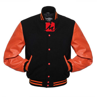 Αναπνεύσιμο κεντητικής τζιν σακακιών σακάκι Varsity μπέιζ-μπώλ μανικιών συνήθειας μακρύ